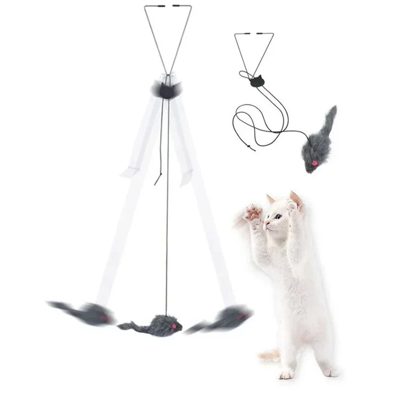Self-Play Mouse Toy for Cats (Hangs on Door)