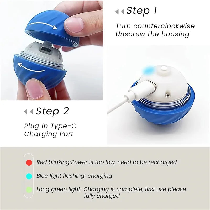 USB Smart Bouncing Toy Ball for Dogs & Cats