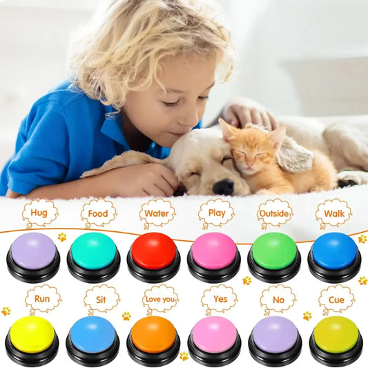 Recordable Pet Communication Buttons – 30s Voice Training Tool