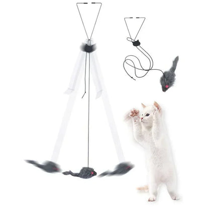 Self-Play Mouse Toy for Cats (Hangs on Door)