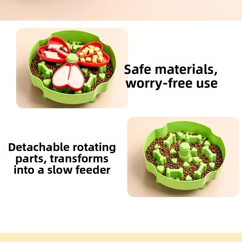 Durable Anti-Choking Pet Bowl – Rotating Design