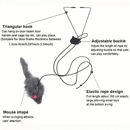 Self-Play Mouse Toy for Cats (Hangs on Door)
