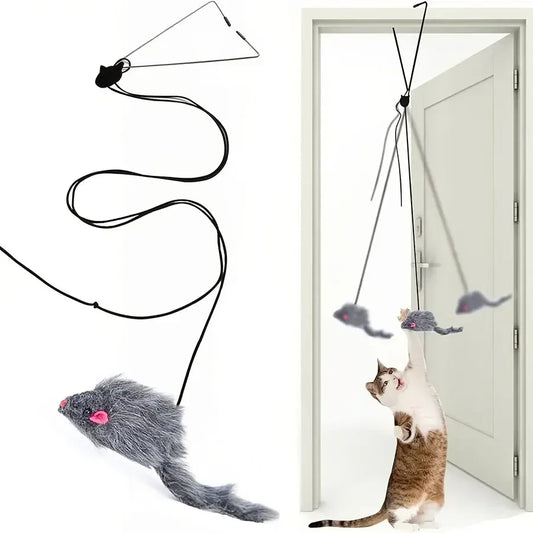 Self-Play Mouse Toy for Cats (Hangs on Door)